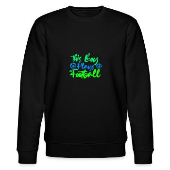 Fussball Junge - Stanley/Stella Unisex Bio-Sweatshirt CHANGER  - Schwarz - Vorne - Nik (191cm) & Marisol (170cm)