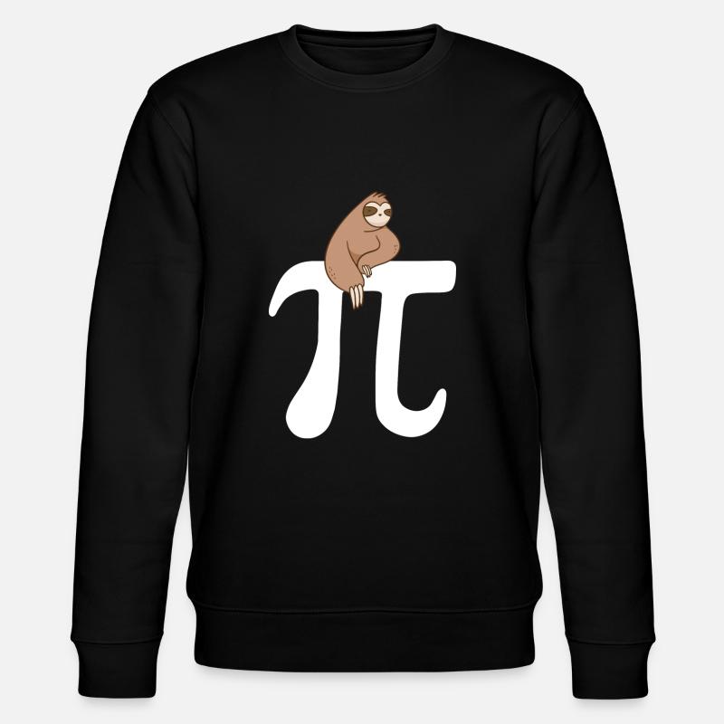 Math Sloth Pi - Stanley/Stella CHANGER Unisex Organic Sweatshirt - black