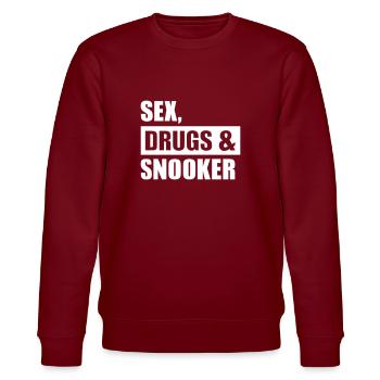 Snooker - Stanley/Stella Unisex Bio-Sweatshirt CHANGER  - Burgunderrot - Vorne - Nik (191cm) & Marisol (170cm)
