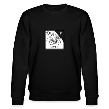 LSD Dame Herr Mann Frau Druff Rave Outfit - Stanley/Stella Unisex Bio-Sweatshirt CHANGER  - Schwarz - Vorne - Nik (191cm) & Marisol (170cm)
