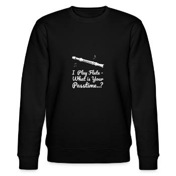 Flöte - Stanley/Stella Unisex Bio-Sweatshirt CHANGER  - Schwarz - Vorne - Nik (191cm) & Marisol (170cm)