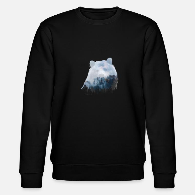 Bär - Stanley/Stella Unisex Bio-Sweatshirt CHANGER  - Schwarz