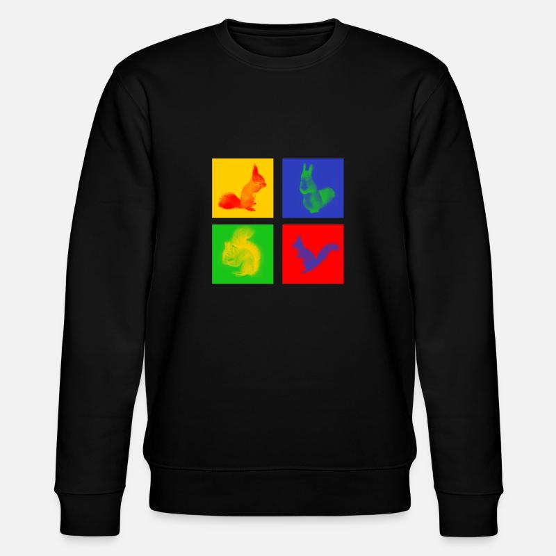 Eichhörnchen - Stanley/Stella Unisex Bio-Sweatshirt CHANGER  - Schwarz