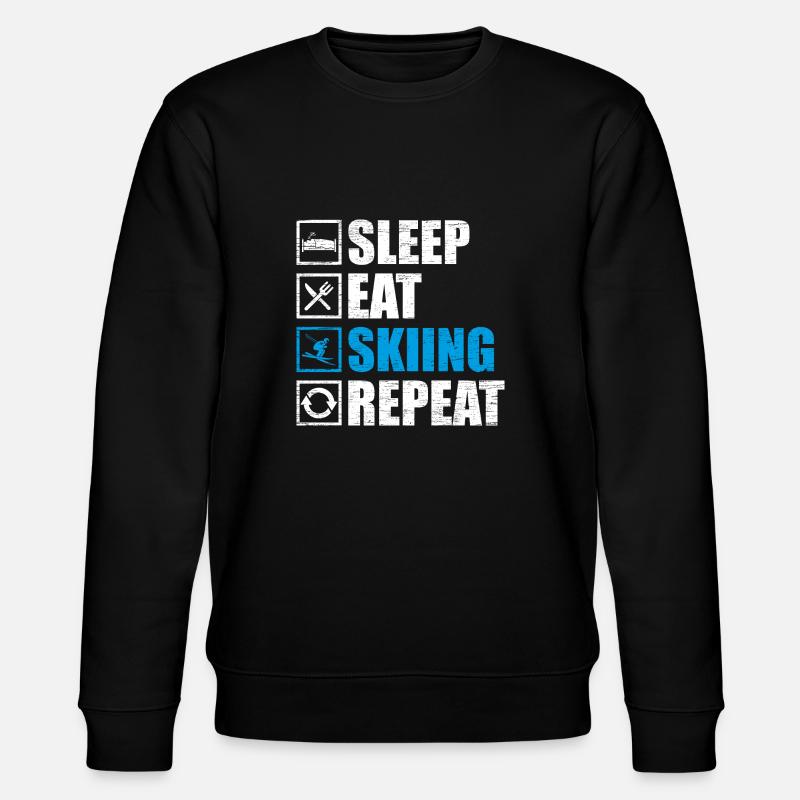 Ski fahren - Stanley/Stella Unisex Bio-Sweatshirt CHANGER - Schwarz