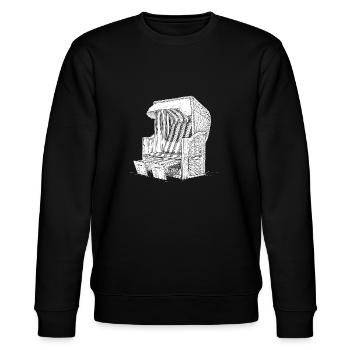 Beach chair North Sea Baltic Sea North Sea Islands Gift - Stanley/Stella CHANGER Unisex Organic Sweatshirt - black - Front - Nik (191cm) & Marisol (170cm)