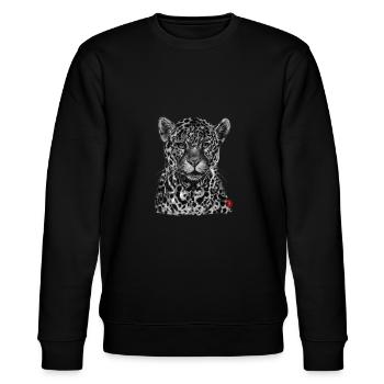 Leopard - Stanley/Stella Unisex Bio-Sweatshirt CHANGER  - Schwarz - Vorne - Nik (191cm) & Marisol (170cm)