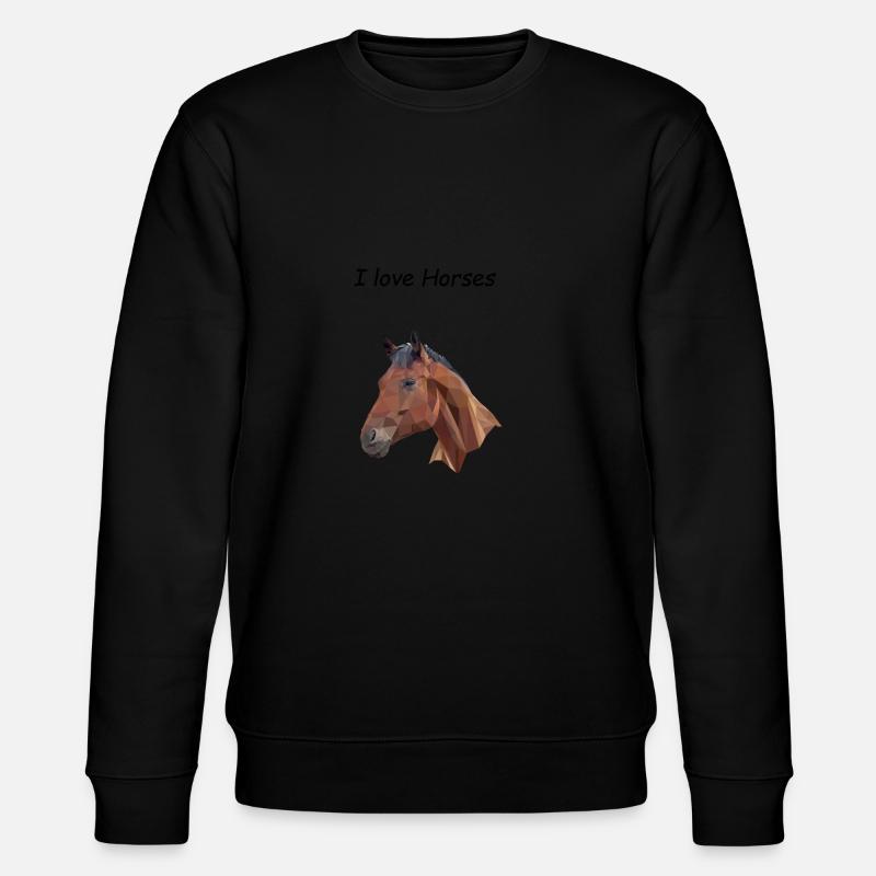Horses - Stanley/Stella Unisex Bio-Sweatshirt CHANGER  - Schwarz