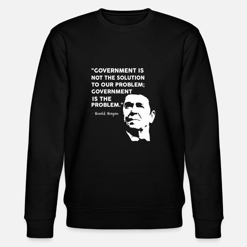 Ronald Reagan Proverbe - Sweat bio CHANGER Stanley/Stella Unisexe - noir