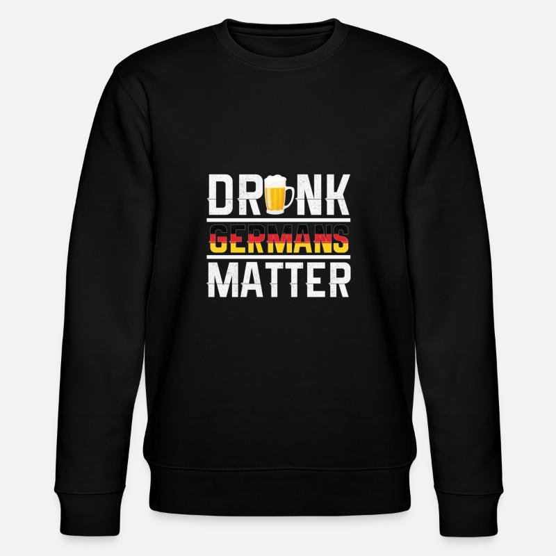Drunk Deutsche Matter - Stanley/Stella Unisex Bio-Sweatshirt CHANGER  - Schwarz