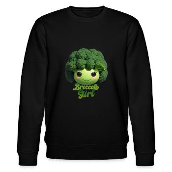 Broccoli Beauty Girl - Stanley/Stella Unisex Bio-Sweatshirt CHANGER  - Schwarz - Vorne - Nik (191cm) & Marisol (170cm)