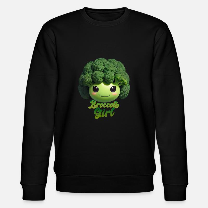 Broccoli Beauty Girl - Stanley/Stella Unisex Bio-Sweatshirt CHANGER - Schwarz