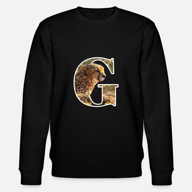G Cheetah alphabet animals - Stanley/Stella CHANGER Unisex Organic Sweatshirt - black
