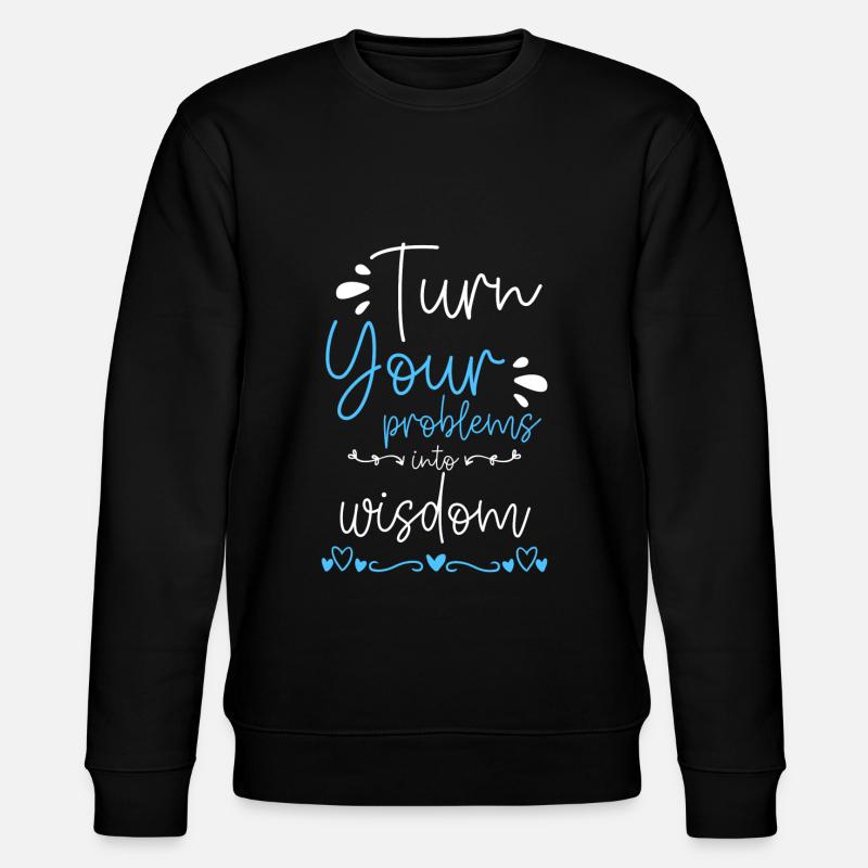 Problem Spaß Kein Problem Motto - Stanley/Stella Unisex Bio-Sweatshirt CHANGER  - Schwarz