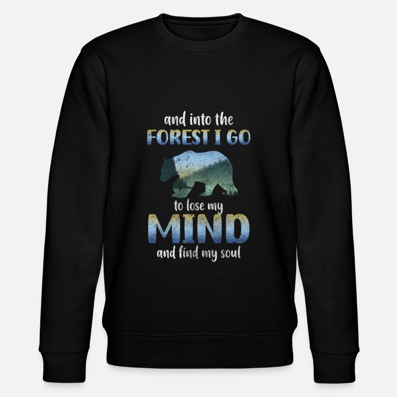 Tree Hiking Recreation Landscape - Stanley/Stella CHANGER Unisex Organic Sweatshirt - black