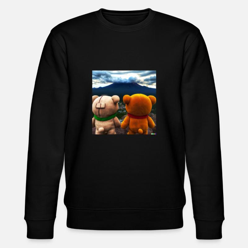 Teddys am Mount Fiji - Stanley/Stella Unisex Bio-Sweatshirt CHANGER  - Schwarz