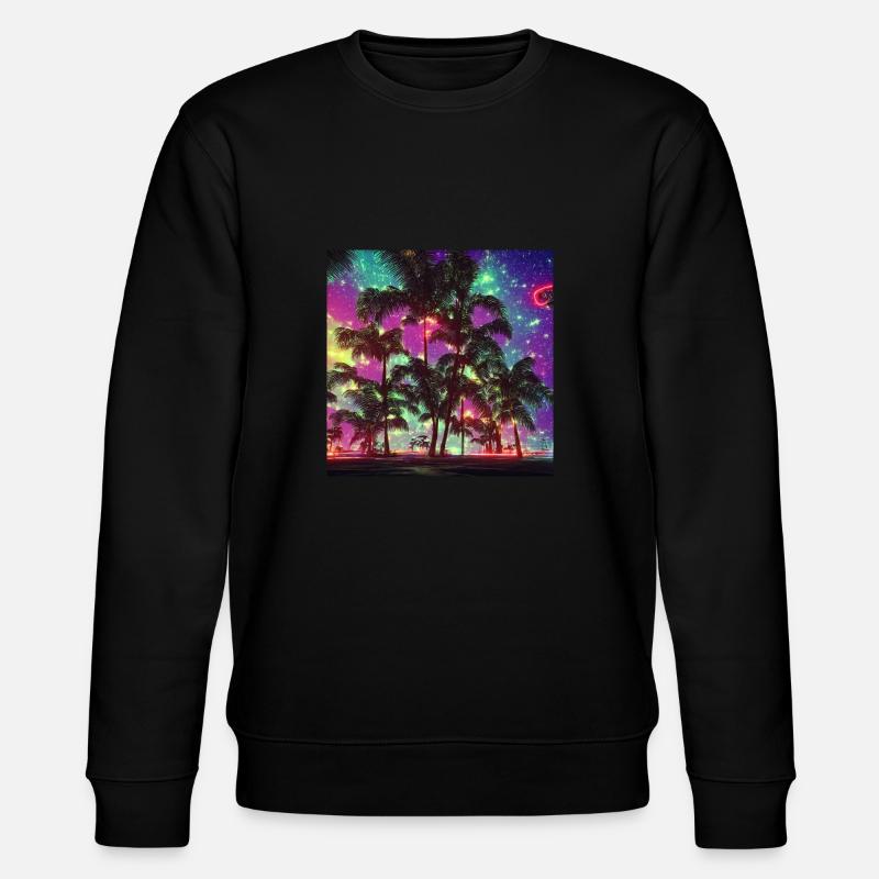 Neon Palm Beach - Sweat bio CHANGER Stanley/Stella Unisexe - noir