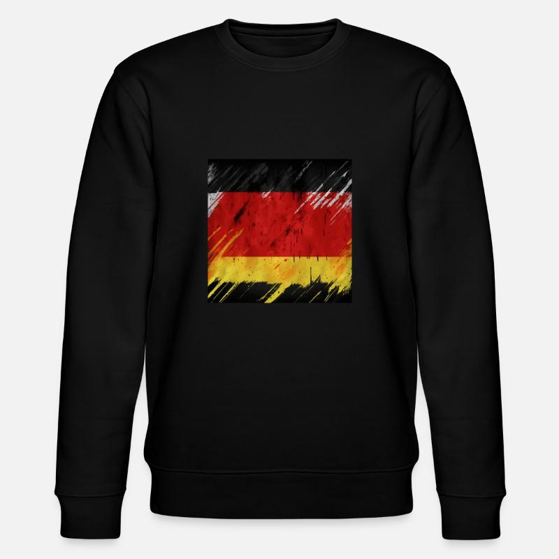 Deutschland Flagge Graffiti - Stanley/Stella Unisex Bio-Sweatshirt CHANGER  - Schwarz
