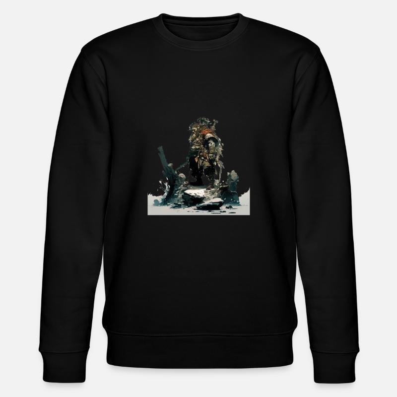 Zwergenkrieger - Stanley/Stella Unisex Bio-Sweatshirt CHANGER  - Schwarz