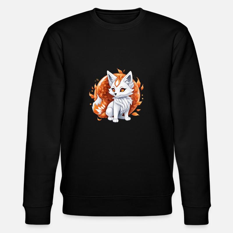 Kawaii Kitsune - Stanley/Stella Unisex Bio-Sweatshirt CHANGER - Schwarz