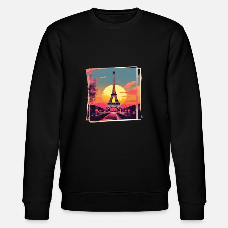 Eiffelturm - Stanley/Stella Unisex Bio-Sweatshirt CHANGER  - Schwarz