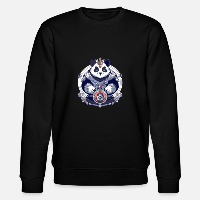 panda king - Stanley/Stella Unisex Bio-Sweatshirt CHANGER  - Schwarz