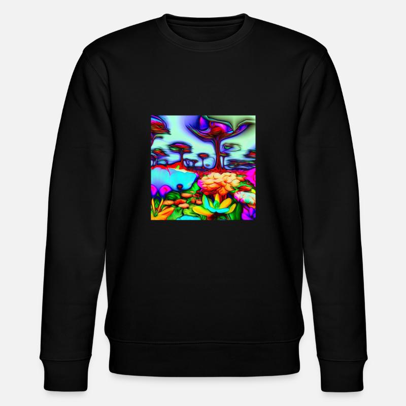 A psychedelic Garden - Stanley/Stella Unisex Bio-Sweatshirt CHANGER  - Schwarz