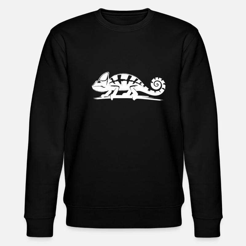 Caméléon marchant dans la nature - Sweat bio CHANGER Stanley/Stella Unisexe - noir