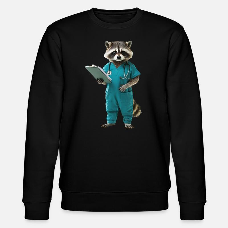 Waschbär - Stanley/Stella Unisex Bio-Sweatshirt CHANGER - Schwarz