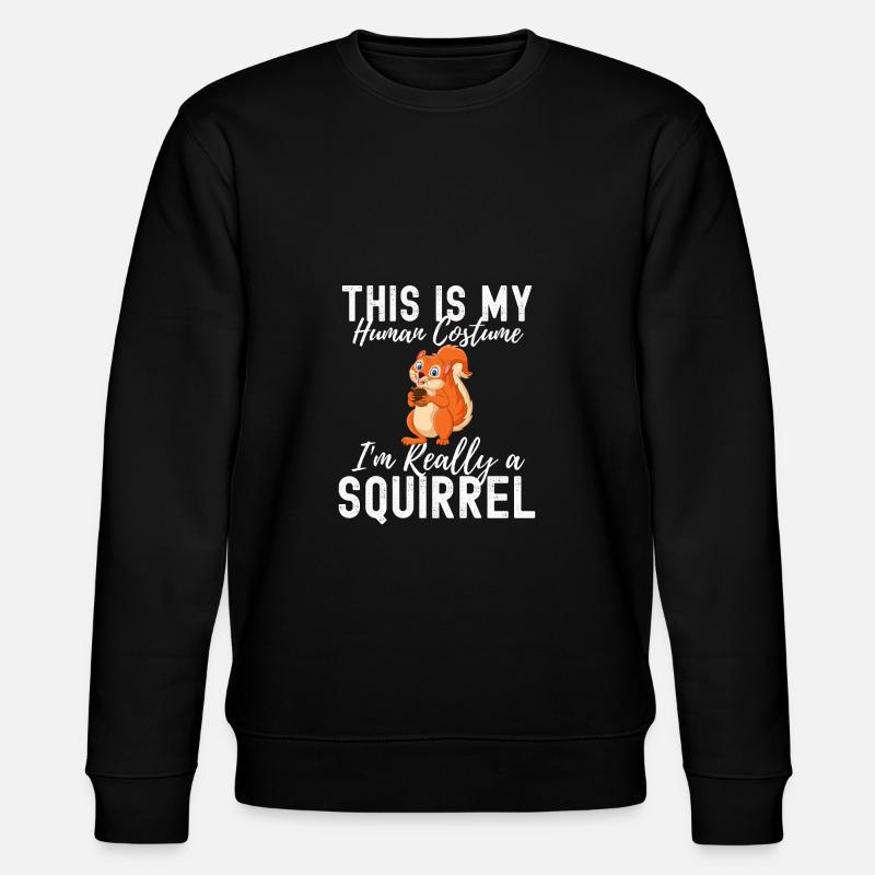 Eichhörnchen - Stanley/Stella Unisex Bio-Sweatshirt CHANGER  - Schwarz