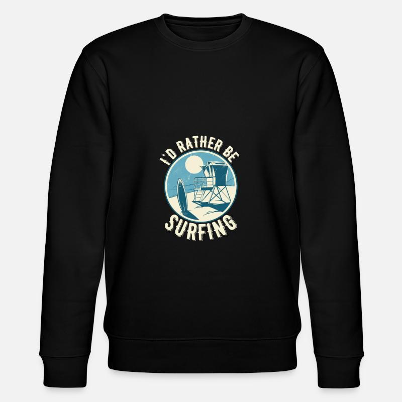 Surfen - Stanley/Stella Unisex Bio-Sweatshirt CHANGER  - Schwarz