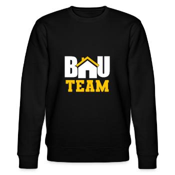 Bau Team Baustelle Bauarbeiter Hausbau - Stanley/Stella Unisex Bio-Sweatshirt CHANGER  - Schwarz - Vorne - Nik (191cm) & Marisol (170cm)
