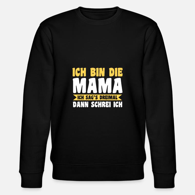 Mutter Team Mama - Stanley/Stella Unisex Bio-Sweatshirt CHANGER  - Schwarz