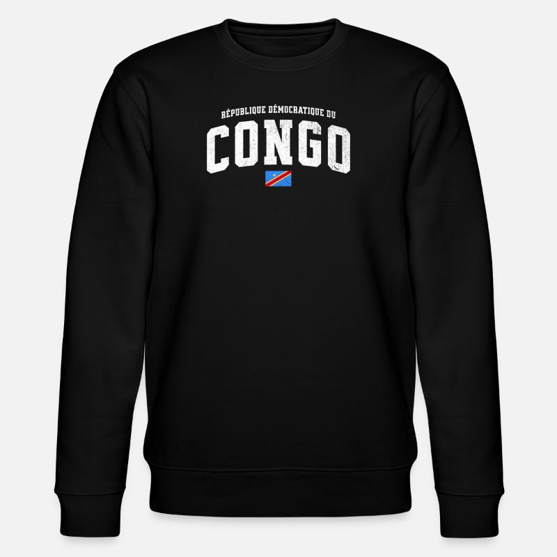 République Démocratique Du Congo - Stanley/Stella CHANGER Unisex Organic Sweatshirt - black