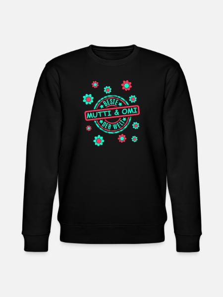 Beste Omi Mutti Blumen - Stanley/Stella Unisex Bio-Sweatshirt CHANGER - Schwarz
