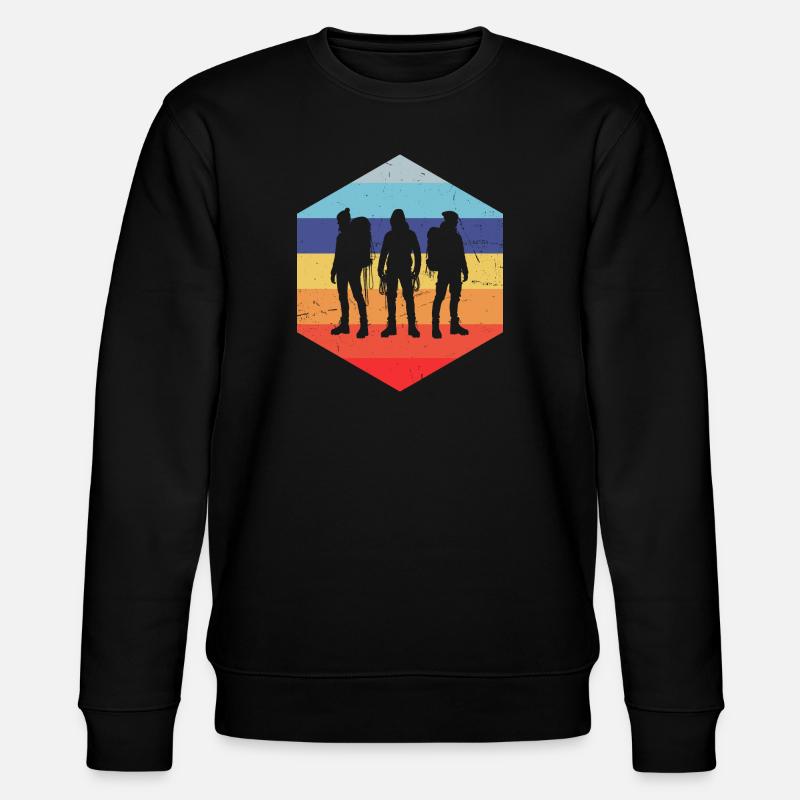 Boulder Climber Bouldering Men's Climbers - Stanley/Stella CHANGER Unisex Organic Sweatshirt - black