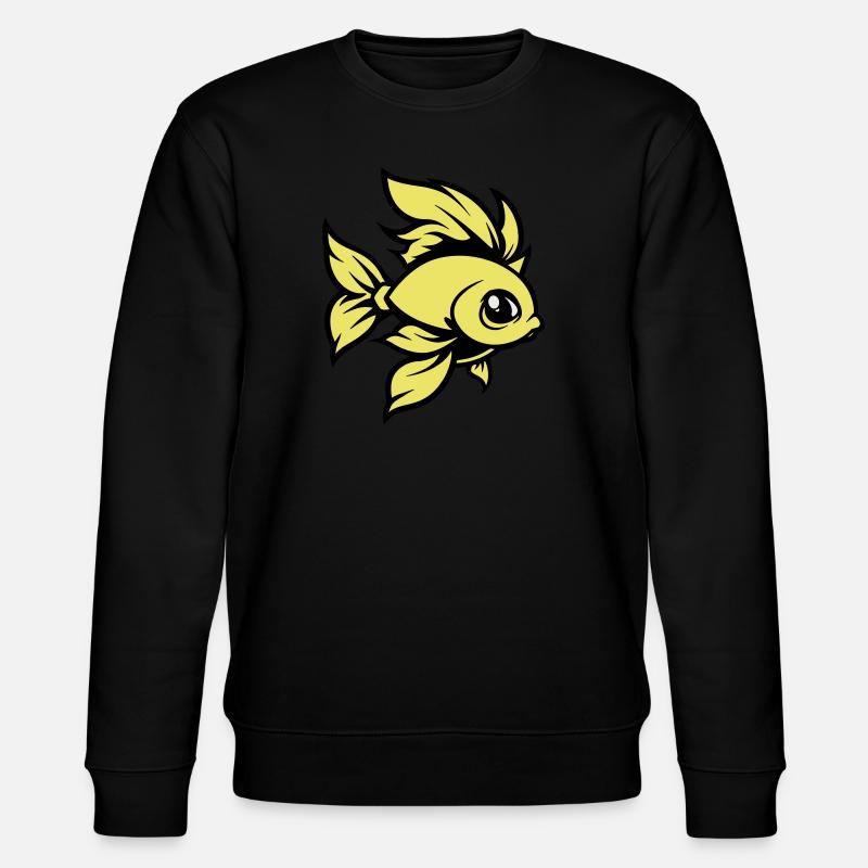 Goldfish Fish Comic Animal - Stanley/Stella CHANGER Unisex Organic Sweatshirt - black