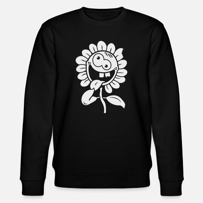 crazy flower negative 1c - Stanley/Stella CHANGER Unisex Organic Sweatshirt - black