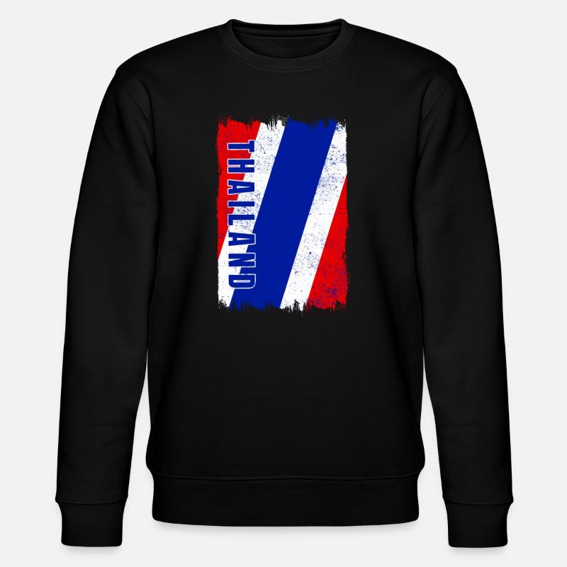 Thailand Flagge - Stanley/Stella Unisex Bio-Sweatshirt CHANGER  - Schwarz