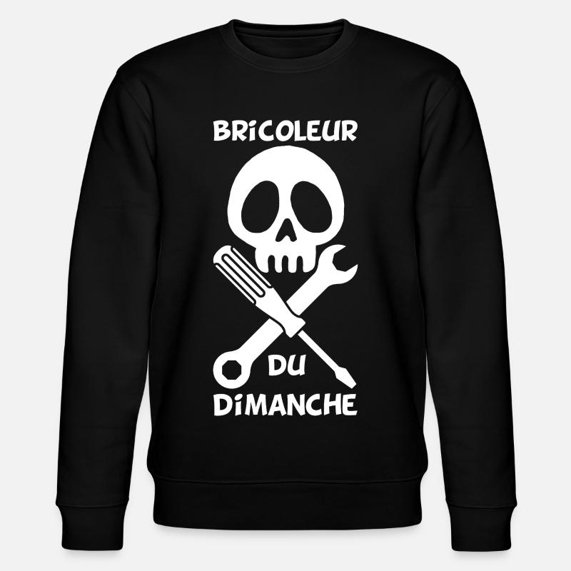 Bricoleur du dimanche (blanc) - Sweat bio CHANGER Stanley/Stella Unisexe - noir