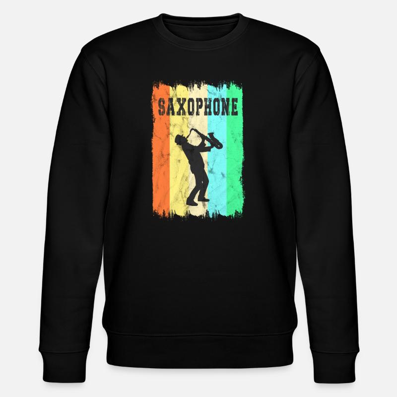 Design de saxophone - Sweat bio CHANGER Stanley/Stella Unisexe - noir