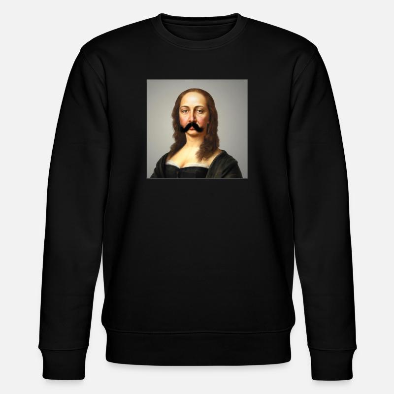 Mona lisa avec une moustache! - Sweat bio CHANGER Stanley/Stella Unisexe - noir