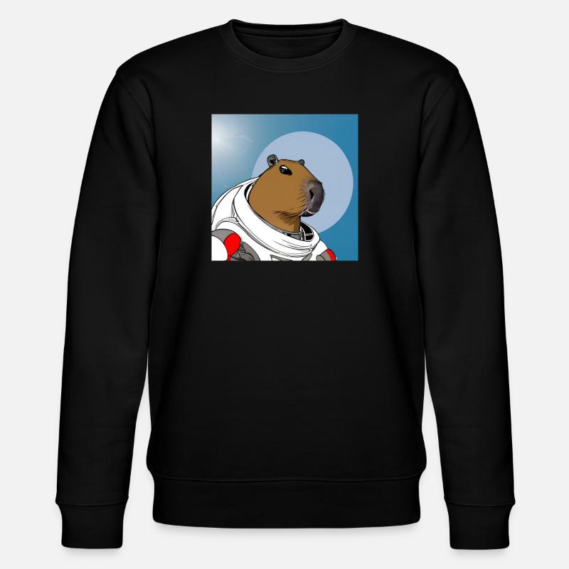 Capy-Astronaut - Stanley/Stella Unisex Bio-Sweatshirt CHANGER  - Schwarz