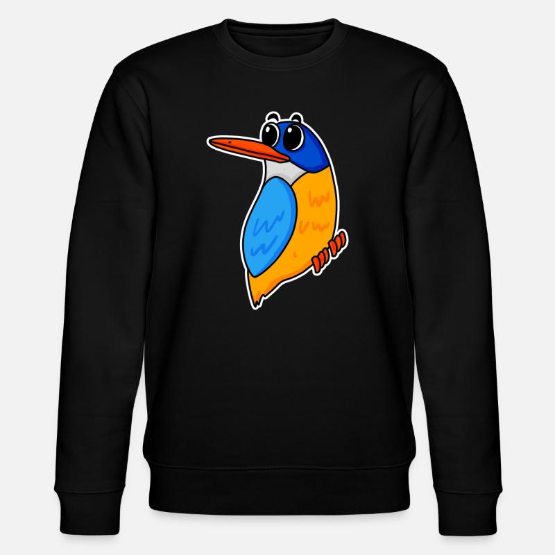 Cute kingfisher - Stanley/Stella CHANGER Unisex Organic Sweatshirt - black