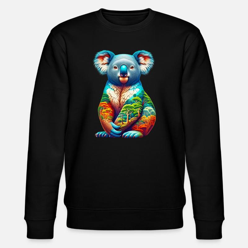 Koala - Stanley/Stella Unisex Bio-Sweatshirt CHANGER  - Schwarz
