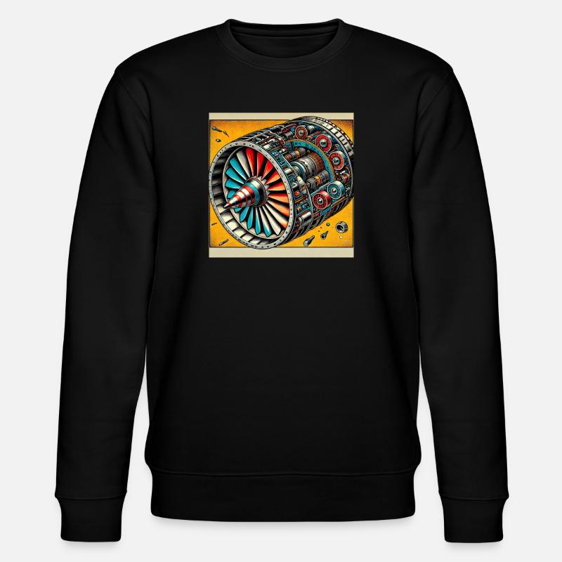 Turbine Unleashed : Bande dessinée - Turbine d’avion - Sweat bio CHANGER Stanley/Stella Unisexe - noir