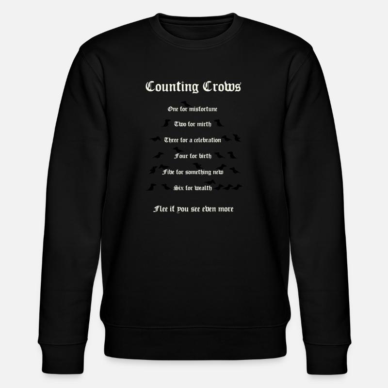Crow Counting - Stanley/Stella Unisex Bio-Sweatshirt CHANGER  - Schwarz
