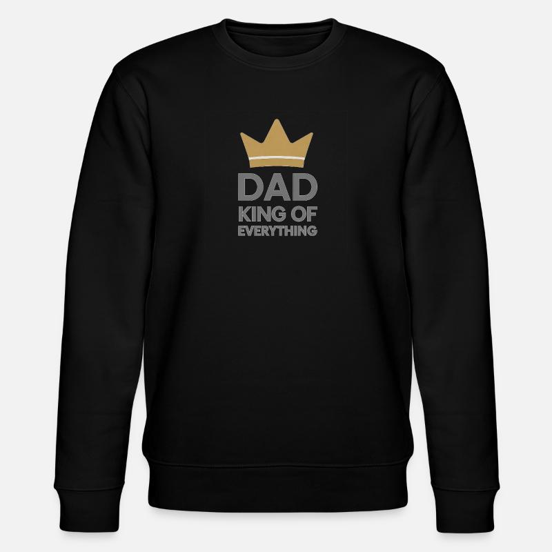 Dad King of Everything - Stanley/Stella Unisex Bio-Sweatshirt CHANGER  - Schwarz