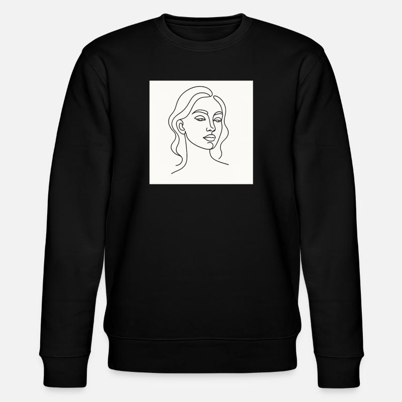 Die gezeichnete Lady - Stanley/Stella Unisex Bio-Sweatshirt CHANGER  - Schwarz