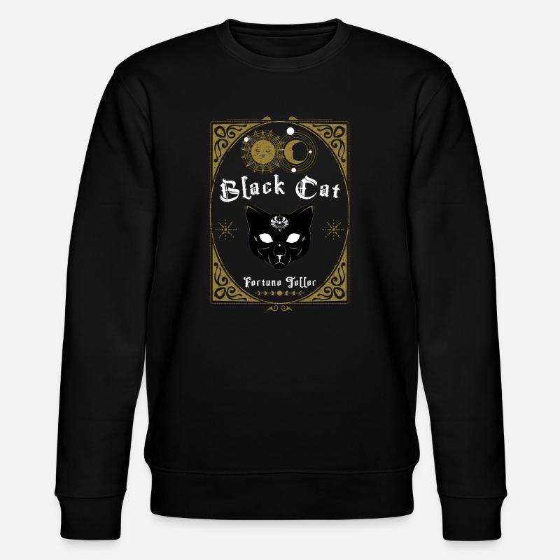 Black Cat Fortune Teller - Stanley/Stella Unisex Bio-Sweatshirt CHANGER  - Schwarz
