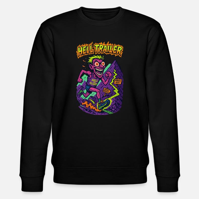 Hell Trailer Abenteuer-Design - Stanley/Stella Unisex Bio-Sweatshirt CHANGER  - Schwarz